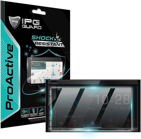 IPG ProActive for Kenwood DDX57S - DDX5707S Digital Media Touchscreen 6.8 Inch 9H Hardness Screen Protector Smooth Glass Touch Ultra Responsive High Clarity Anti Scratch Smudge & Shock Proof Nano Technology Guard for DDX57S in Saudi Arabia