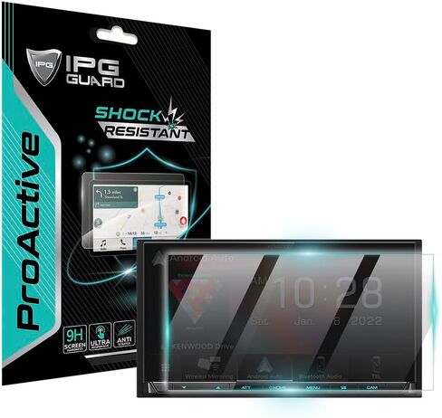 IPG ProActive for Kenwood DDX57S - DDX5707S Digital Media Touchscreen 6.8 Inch 9H Hardness Screen Protector Smooth Glass Touch Ultra Responsive High Clarity Anti Scratch Smudge & Shock Proof Nano Technology Guard for DDX57S in Saudi Arabia