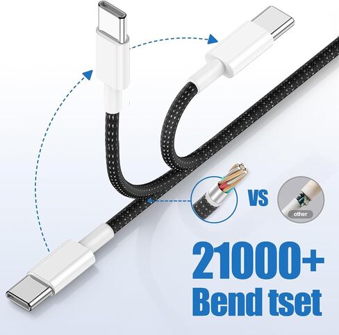 USB C to C Charging Cable 10ft,Fast Type C to C Charger Cord Long for Apple iPhone 16/16 Pro Max/iPhone 15 Plus/15 Pro Max,MacBook Pro,iPad 12.9/11 inch/Mini 6/Air 5/4,Samsung Galaxy S24+/S23-Blue in Saudi Arabia