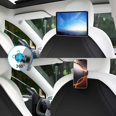 OHLPRO Tesla Model Y Model 3 حامل حامل مغناطيسي للتابلت لجهاز iPad، حامل تابلت مغناطيسي قوي قابل للدوران 360 درجة، متوافق مع ملحقات Tesla للأجهزة اللوحية والهواتف in Kuwait