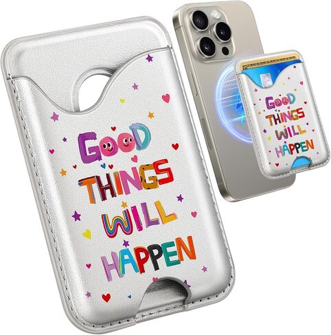 محفظة هاتف مغناطيسية من Toycamp - حامل بطاقات متوافق مع حافظة محفظة MagSafe RFID لهاتف Apple iPhone 16 Pro Max/15/14/13/12 Series Mag Wallet رفيعة ونحيفة للنساء بتصميم أسود لطيف للفتيات، فطر in Saudi Arabia