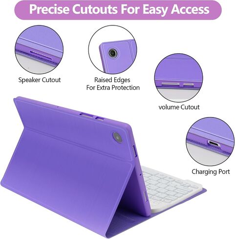 OYOSUOGG for Galaxy Tab A8 Keyboard Case, Protective Folio Stand Cover with S Pen Holder, Smart Slim Case with Multi-use Bluetooth Keyboard in Saudi Arabia