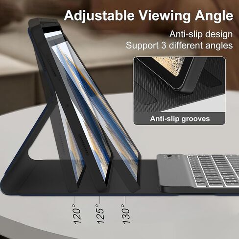 OYOSUOGG for Galaxy Tab A8 Keyboard Case, Protective Folio Stand Cover with S Pen Holder, Smart Slim Case with Multi-use Bluetooth Keyboard in Kuwait