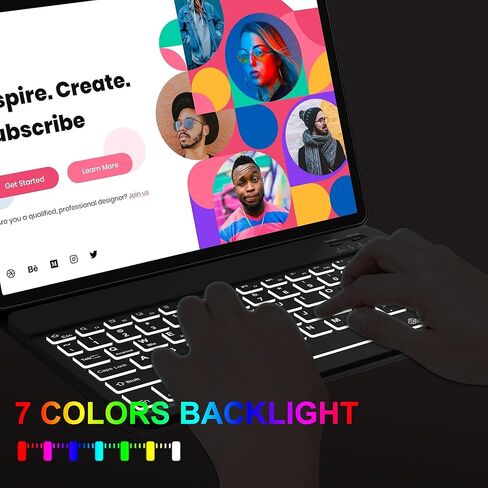 OYOSUOGG for Galaxy Tab A8 Keyboard Case, Protective Folio Stand Cover with S Pen Holder, Smart Slim Case with Multi-use Bluetooth Keyboard in Kuwait