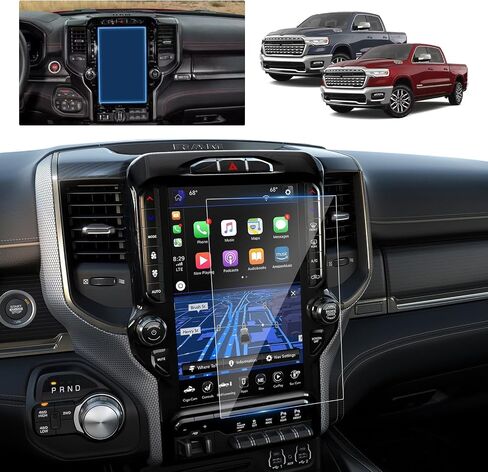 Ram 12 Inch Screen Protector for 2019-2025 Dodge Ram 1500 2500 3500 Uconnect 5 Nav Pickup Truck 12-In Display Ram 1500 Accessories 9H Anti-Scratch Tempered Glass Protective Film in Saudi Arabia