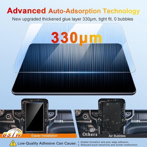 Ram 12 Inch Screen Protector for 2019-2025 Dodge Ram 1500 2500 3500 Uconnect 5 Nav Pickup Truck 12-In Display Ram 1500 Accessories 9H Anti-Scratch Tempered Glass Protective Film in Saudi Arabia