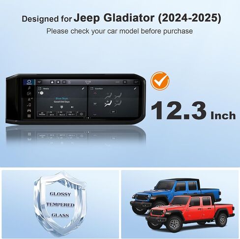 Ram 12 Inch Screen Protector for 2019-2025 Dodge Ram 1500 2500 3500 Uconnect 5 Nav Pickup Truck 12-In Display Ram 1500 Accessories 9H Anti-Scratch Tempered Glass Protective Film in Saudi Arabia