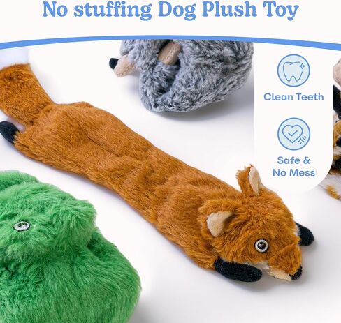 SHARLOVY Dog Squeaky Toys 5 Pack, Bubble Plush Puppy Teething Pet Toys, Crinkle No Stuffing Animals Dog Toy, Doggies Chew for Large Small Medium Breeds in Saudi Arabia