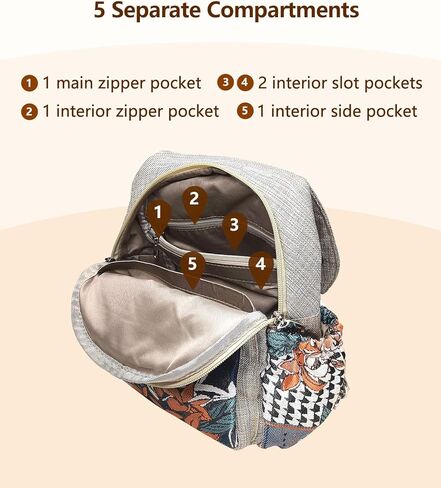 POPUCT Cotton Small Backpack Purse Fashion Hand Knitting Mini Casual Chest Bag for Women(gourd) in Kuwait