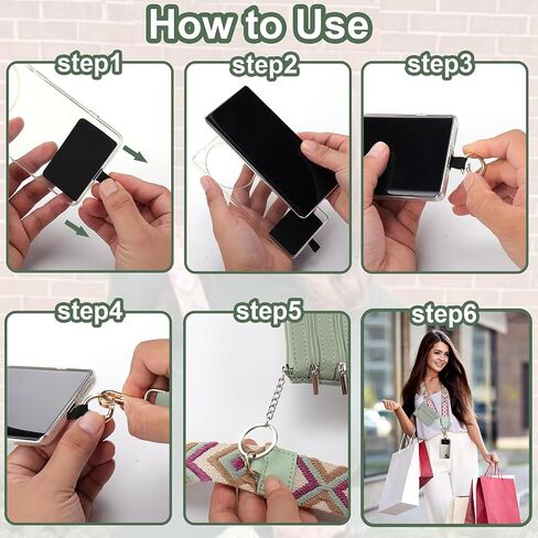 Phone Strap With Zippered Pouch, 2024 New Clip and Go Strap For Phone With Wallet Crossbody in Saudi Arabia