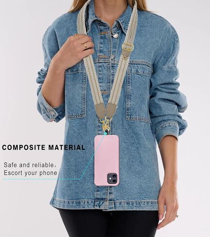 حزام هاتف مع حقيبة بسحاب - حزام مشبك للهاتف مع محفظة تمر بالجسم - حزام هاتف قابل للتعديل - مثالي للسفر والاستخدام اليومي - Color03 in Kuwait