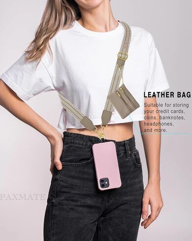 حزام هاتف مع حقيبة بسحاب - حزام مشبك للهاتف مع محفظة تمر بالجسم - حزام هاتف قابل للتعديل - مثالي للسفر والاستخدام اليومي - Color03 in Kuwait