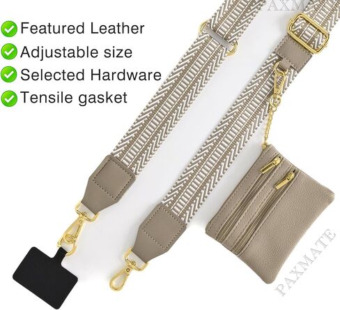 حزام هاتف مع حقيبة بسحاب - حزام مشبك للهاتف مع محفظة تمر بالجسم - حزام هاتف قابل للتعديل - مثالي للسفر والاستخدام اليومي - Color03 in Kuwait