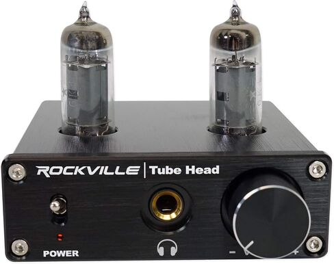 Rockville TubeHead Tube Headphone Amplifier Amp / 6K4 Tubes / 16-300 Ohms/180mW, Black in Saudi Arabia