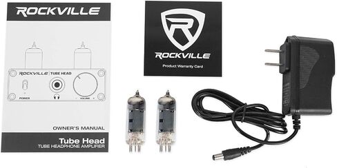 Rockville TubeHead Tube Headphone Amplifier Amp / 6K4 Tubes / 16-300 Ohms/180mW, Black in Saudi Arabia