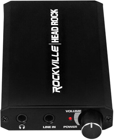 مضخم سماعة الرأس Rockville TubeHead Tube / 6K4 أنابيب / 16-300 أوم/180 ميجاوات، أسود in Saudi Arabia