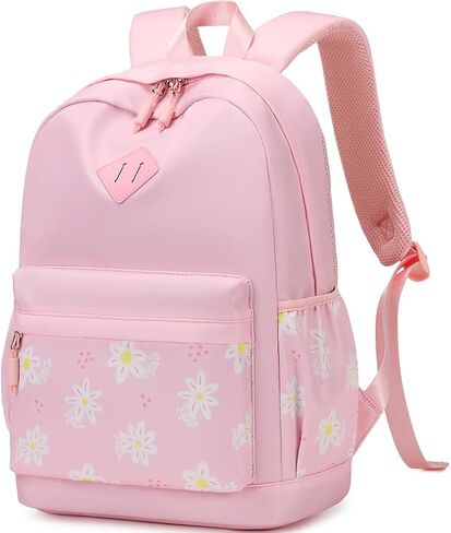 Pink Travel Backpack for Women Girls Backpacks for School Floral Lightweight Cute Toddler Schoolbag Bookbag Water Resistant Carry on Laptop Back pack Flower Daypack in Kuwait