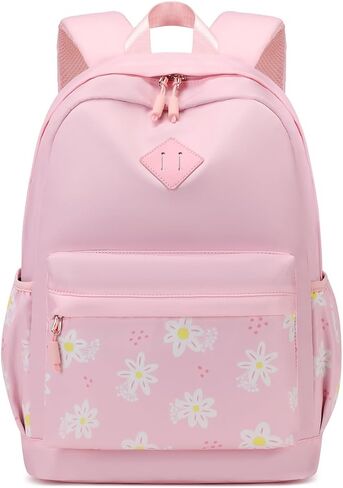 Pink Travel Backpack for Women Girls Backpacks for School Floral Lightweight Cute Toddler Schoolbag Bookbag Water Resistant Carry on Laptop Back pack Flower Daypack in Kuwait