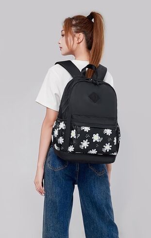 Pink Travel Backpack for Women Girls Backpacks for School Floral Lightweight Cute Toddler Schoolbag Bookbag Water Resistant Carry on Laptop Back pack Flower Daypack in Saudi Arabia