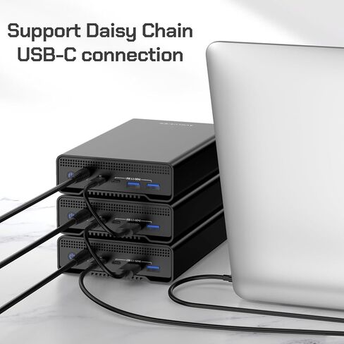 محرك أقراص ثابتة خارجي Avolusion PRO-G1 USB 3.2 Gen 2 (10 جيجابت في الثانية) USB-C مع محور USB لأجهزة الكمبيوتر المكتبية/الكمبيوتر المحمول التي تعمل بنظام التشغيل Windows أو MacOS (أسود) (12 تيرابايت) (متجدد) in Saudi Arabia