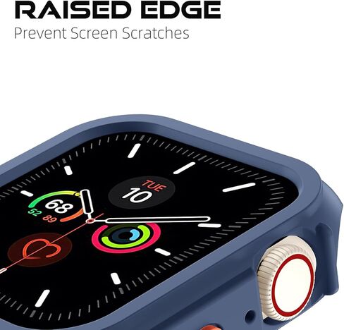 Adorve حافظة واقية متينة مقاومة للصدمات مصممة لساعة Apple Watch مقاس 44 مم 45 مم سلسلة 9/8/7/6/5/4/SE، غطاء ناعم من مادة TPU ممتص للصدمات لساعة Apple، غطاء حماية كامل الحافة iWatch واقي ساعة Apple 44 مم in Saudi Arabia