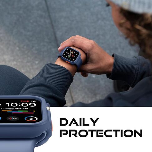 Adorve حافظة واقية متينة مقاومة للصدمات مصممة لساعة Apple Watch مقاس 44 مم 45 مم سلسلة 9/8/7/6/5/4/SE، غطاء ناعم من مادة TPU ممتص للصدمات لساعة Apple، غطاء حماية كامل الحافة iWatch واقي ساعة Apple 44 مم in Saudi Arabia