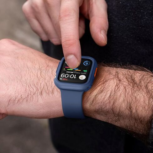 Adorve حافظة واقية متينة مقاومة للصدمات مصممة لساعة Apple Watch مقاس 44 مم 45 مم سلسلة 9/8/7/6/5/4/SE، غطاء ناعم من مادة TPU ممتص للصدمات لساعة Apple، غطاء حماية كامل الحافة iWatch واقي ساعة Apple 44 مم in Saudi Arabia
