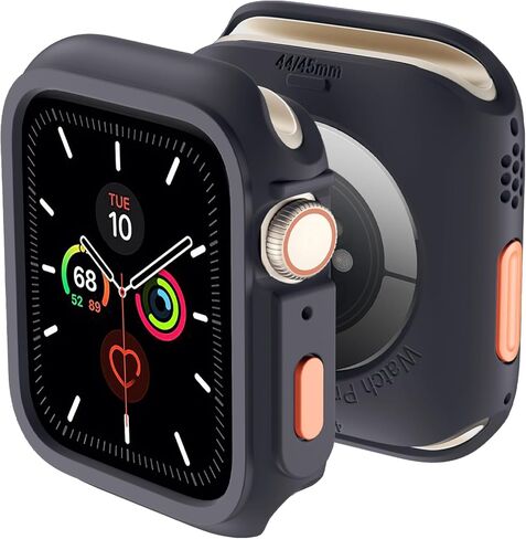 Adorve حافظة واقية متينة مقاومة للصدمات مصممة لساعة Apple Watch مقاس 44 مم 45 مم سلسلة 9/8/7/6/5/4/SE، غطاء ناعم من مادة TPU ممتص للصدمات لساعة Apple، غطاء حماية كامل الحافة iWatch واقي ساعة Apple 44 مم in Kuwait