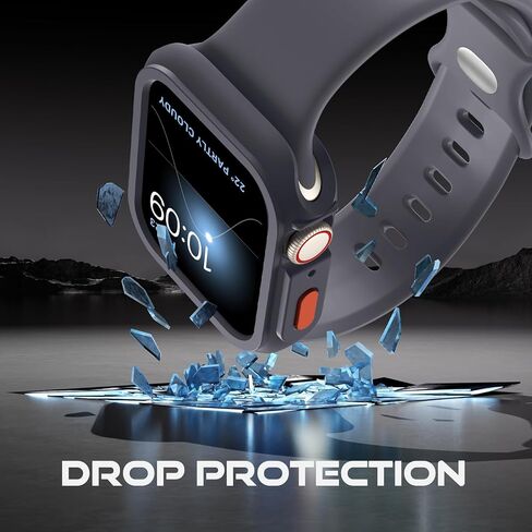 Adorve حافظة واقية متينة مقاومة للصدمات مصممة لساعة Apple Watch مقاس 44 مم 45 مم سلسلة 9/8/7/6/5/4/SE، غطاء ناعم من مادة TPU ممتص للصدمات لساعة Apple، غطاء حماية كامل الحافة iWatch واقي ساعة Apple 44 مم in Kuwait