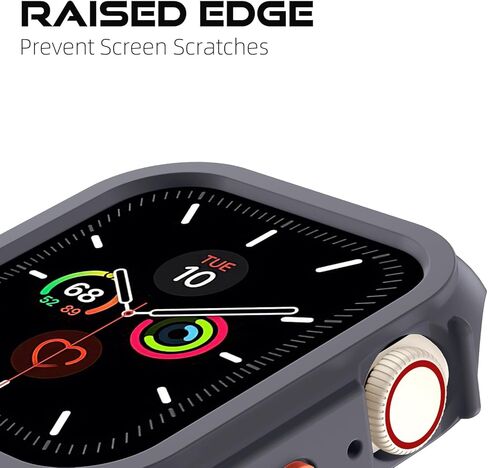 Adorve حافظة واقية متينة مقاومة للصدمات مصممة لساعة Apple Watch مقاس 44 مم 45 مم سلسلة 9/8/7/6/5/4/SE، غطاء ناعم من مادة TPU ممتص للصدمات لساعة Apple، غطاء حماية كامل الحافة iWatch واقي ساعة Apple 44 مم in Kuwait