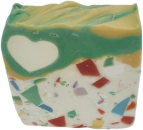 Sixbright, HANDMADE in USA ORGANIC INGREDIENTS COLD PROCESS BAR SOAP-CRUELTY FREE-FOR MEN WOMEN-ALL SKIN TYPES- 4 oz. (PACK of 1) CONFETTI (BLUE CONFETTI-FIESTA SOAP, PEPPERMINT + TEA TREE) in Saudi Arabia