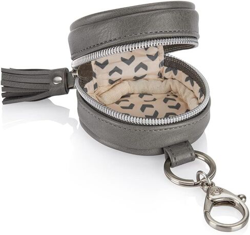 Itzy Ritzy Pacifier Holder Case with Clip - Pacifier Case Includes Clasp to Easily Attach to a Diaper Bag or Purse, Measures 2.5" in Diameter and Holds 2 Pacifiers (Milk & Honey) in Kuwait