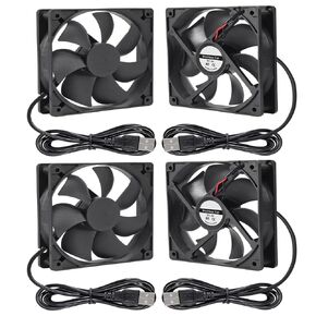 2PCS 6010 Fan USB 60x60x10mm 2.36in DC 5V 60mm x 10mm Brushless Cooling Fan, Replacement Ball Bearing 60mm 2.36" Fan for Cooling DIY PC Computer Case Fan