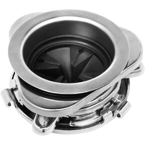 Garbage Disposal Flange, 3 Bolt Mount Stainless Steel Kitchen Sink Flange Kit with Splash Guard for 3 1/2 Inch Standard Sink Drain Hole, Sink Food Waste Disposer Installation kit