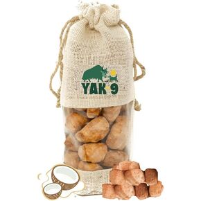Yak9 Cruncheese Dog Treats, Crunchy High Protein, Low Fat Dog Treats with Yak Cheese, Natural Ingredients, Rawhide Free, Dog Treats for All Breeds, Dog Training Treats, Non GMO, Coconut, 6 Oz, 30 PCS