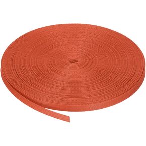 MECCANIXITY Nylon Webbing Strap Flat 5/8 Inch 50 Yards Dark Orange for Outdoor DIY Gear Repair, Backpack, Luggage-Rack, Crafts