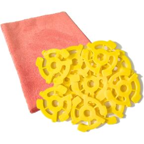 10 Pack 45 RPM Record Adapters for 7-Inch Vinyl Records with Lubricating Cleaning Cloth – Snap-in Inserts, Prevents Groove Build-Up, Fits Standard Turntables, Durable Plastic Adapters