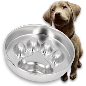 STRUNGZ | Slow Feeder Bowl | Stainless Steel Slow Feeder Bowls | Stainless Steel Dog Bowls | 2 Cups Capacity Dog Slow Feeders | Non-Slip Silicone Base Slow Feeder Dog Bowl | Slow Feeder Dog Bowls