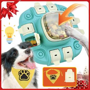 Dog Puzzle Toy 2 Levels, Dog Puzzle Feeder for Smart Dogs, Dog Treat Puzzles Slow Feeder, Enrichment Toys for Boredom and Mental Stimulation