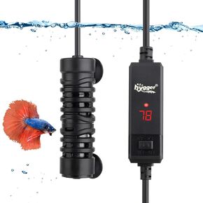hygger Aquarium Betta Heater，25W/50W/100W/150W/300W/800W Removable Shell Submersible Fish Tank Heater with LED Digital Display,50W for 5-10 Gallon Freshwater and Saltwater Fish Tank