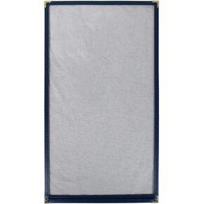 LUXPaper Menu Sleeves | Nylon Edges | Gold Corners | 8 1/2" x 14" | Burgundy | 5 Qty