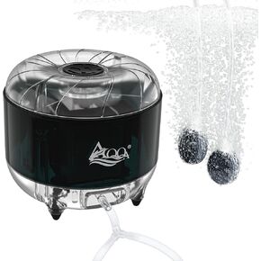 AQQA Fish Tank Air Pump,8W/12W Powerful Adjustable Aquarium Air Pumps,Ultra-Silent Oxygen Bubble Pump,for Freshwater and Saltwater,with 2 Air Stone,Air Hose,2 Check Valves