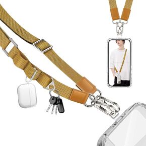 Phone Crossbody Lanyard - Universal Crossbody Phone Strap - 20mm Adjustable Strap (Pink01)