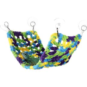 SUPVOX 1 Pcs Reptile Hammock: Multicolored Reptile Lounger with Strong Suction Cups & Hooks - 41 * 20 cm Flannel Swing for Gecko Chameleon Small Reptiles Animals