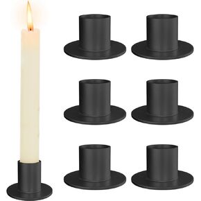 36 Pcs Black Taper Candle Holder Bulk Metal Black Candlestick Holders for Pillar Candles Short Candle Stick Holders Wedding Decor Table Centerpiece for Candle Sticks Anniversary Party Dinning