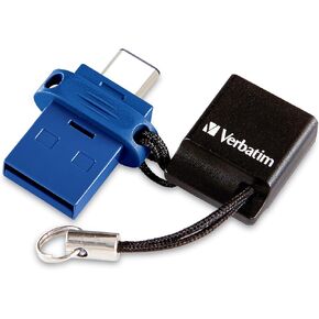 Verbatim 128GB Store ‘n’ Go Dual OTG USB 3.2 Gen 1 Flash Drive for USB-C Devices – 2 in 1 Type C Thumb Drive