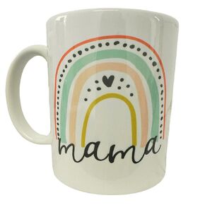 Gift for Mom - Mama Rainbow Coffee Cup, Unique Coffee Mugs for Coffee Lovers, Ceramic Coffee Cups, Dishwasher Safe Novelty Coffee Mugs for Women & Men, 11 oz