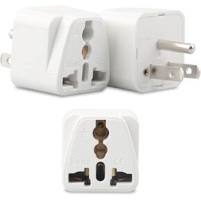 Europe to US Plug Adapter, 6 Pack UK to US Plug Adapter, India to US Plug Adapter, Universal Travel Adapter for USA, Europe Australia UK Italy to American Outlet Plug Adapter-Type B