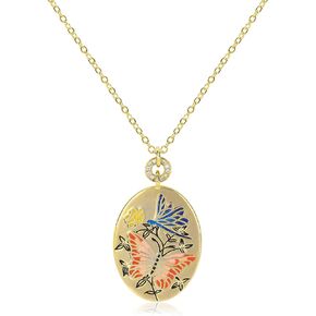 Layered Gold Mushroom Pendant Necklace for Women 14K Gold Plated Mushroom Coin Pendant Choker Necklace Adjustable Chain Mushroom Charm Oval Round Initial Necklace Fashion Jewelry Gift for Girls