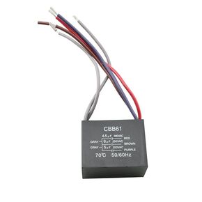 Ceiling Fan Capacitor CBB61 4.5uf + 6uf + 5uf 5 Wire 250V Compatible with New Harbor Breeze Hunter and Others